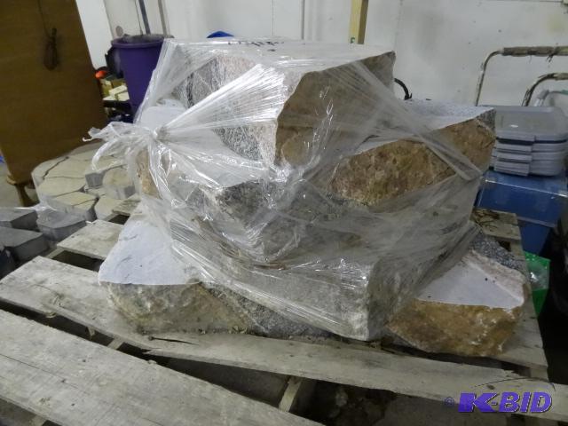 Boulder pieces sawn flat for random steps...