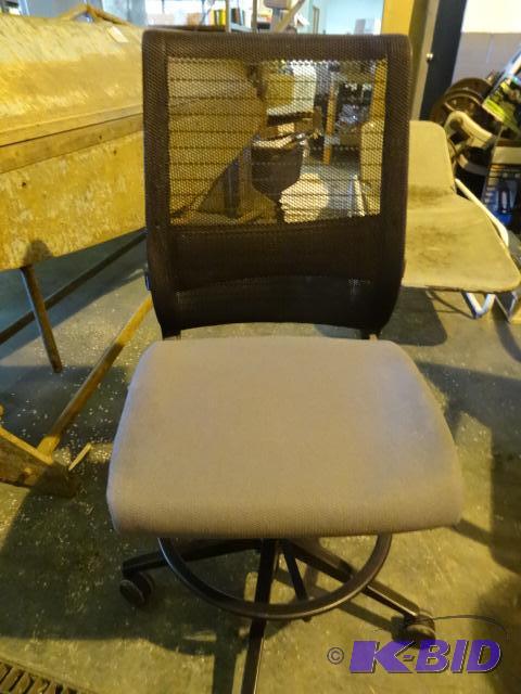 Steel Case adjustable height stool on wheels...