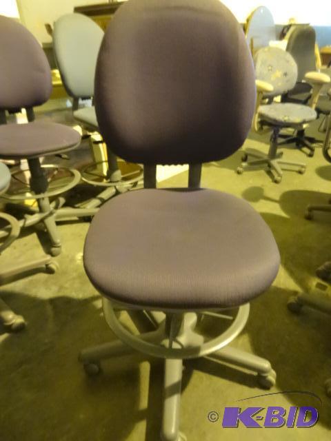 Steel Case adjustable height stool on wheels...