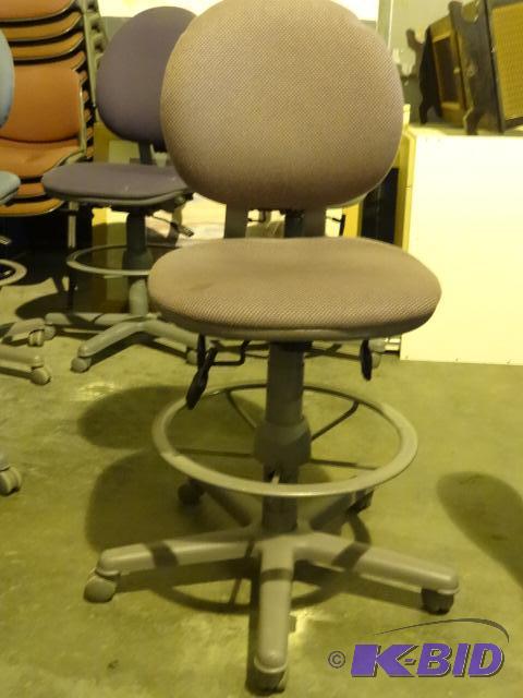 Steel Case adjustable height stool on wheels...