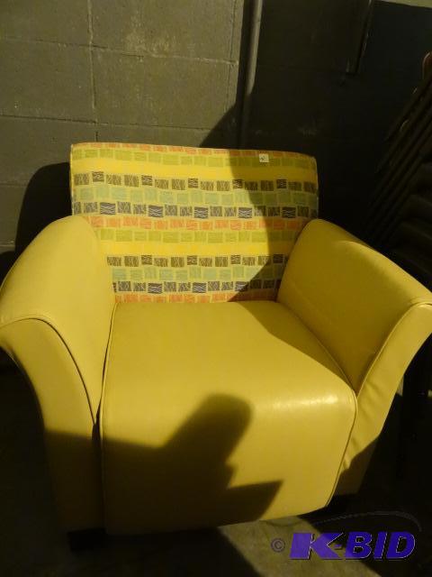 Cushioned waiting room chair...