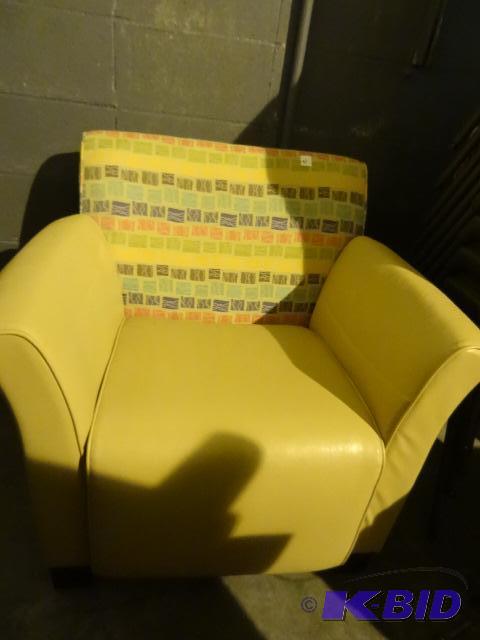 Cushioned waiting room chair...