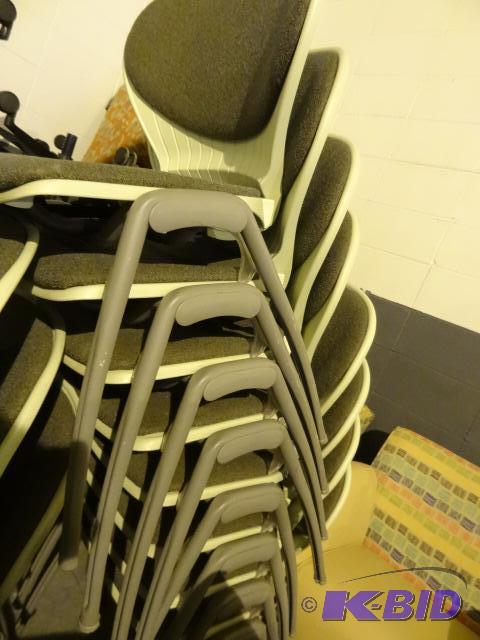 8 metal framed stack chairs...