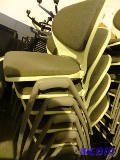 5 metal framed stack chairs...