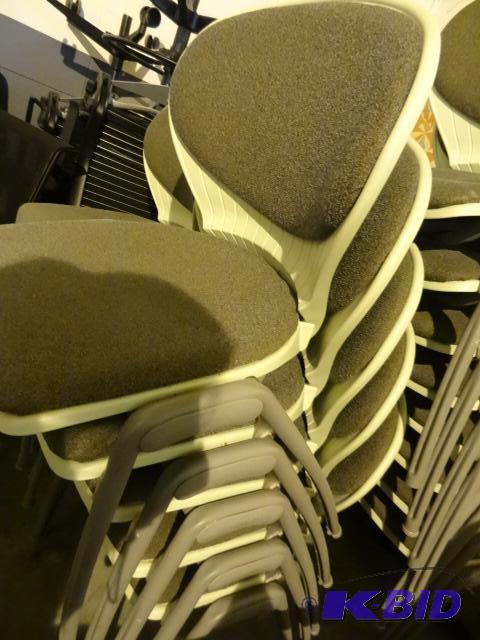 5 metal framed stack chairs...
