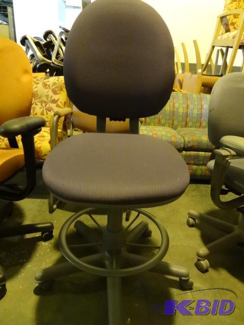 Steel Case adjustable height stool on wheels...
