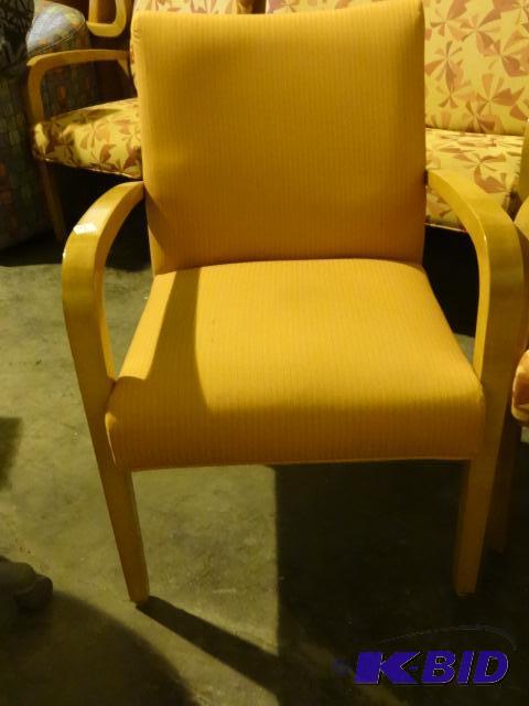 4 matching wood framed side chairs...