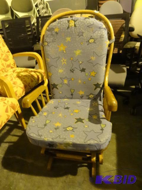 Wood framed glider rocker...