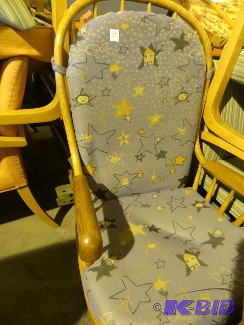 Wood framed glider rocker...
