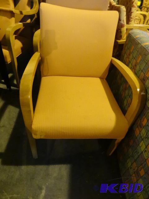 4 matching wood framed side chairs...
