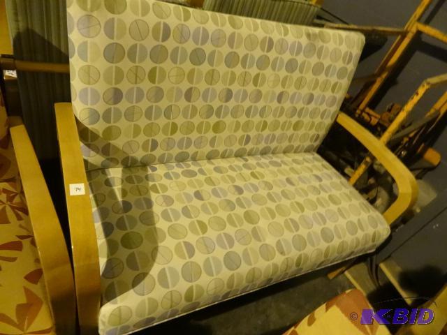 2 person waiting room chair. Wood framed...