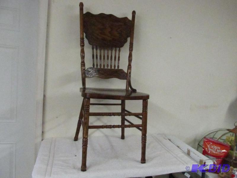 Oak Pressed Back Chair