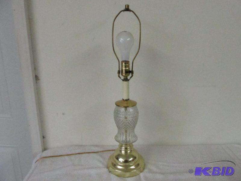 Nice Looking Glass Lame with Metal Base.