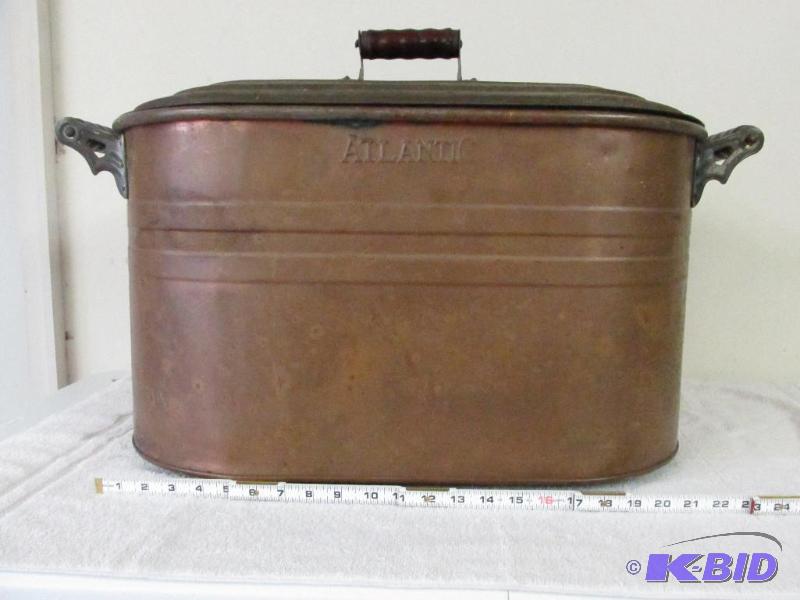 Antique, Vintage ATLANTIC Copper Boiler