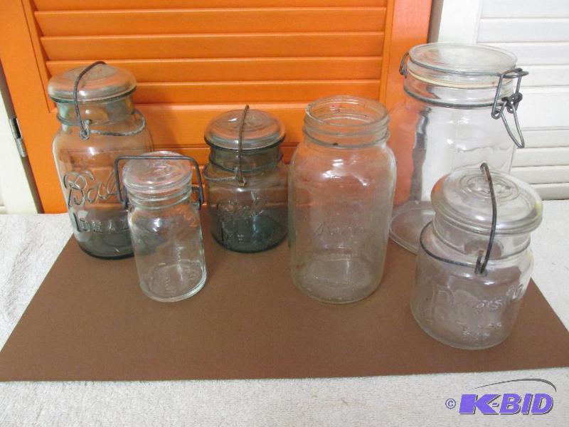 Six Canning Jars in Various Sizes