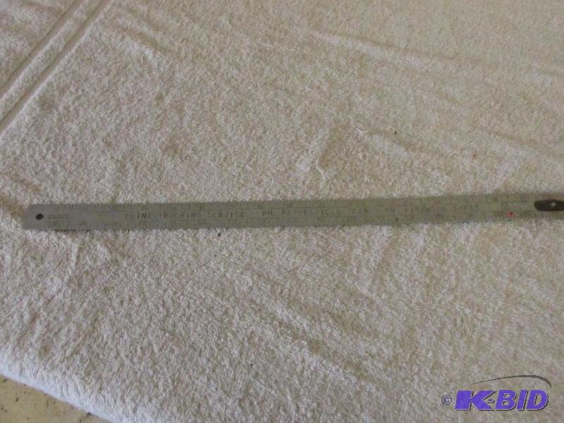 Vintage Advertising - Flint Trucking Service -  Metal Folding Yard Stick