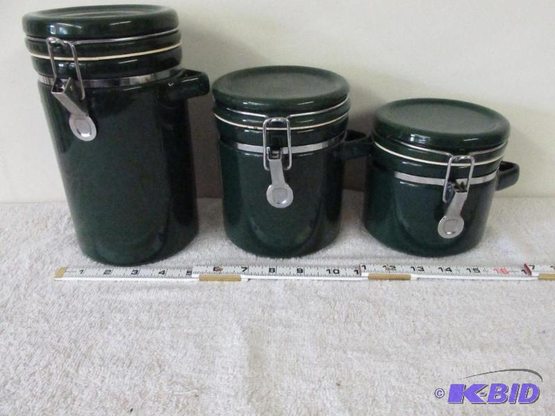 Three Piece Canister Set.