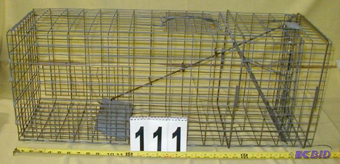 lot 111 image: Large TOMAHAWK Live Trap This vintage trap ha...