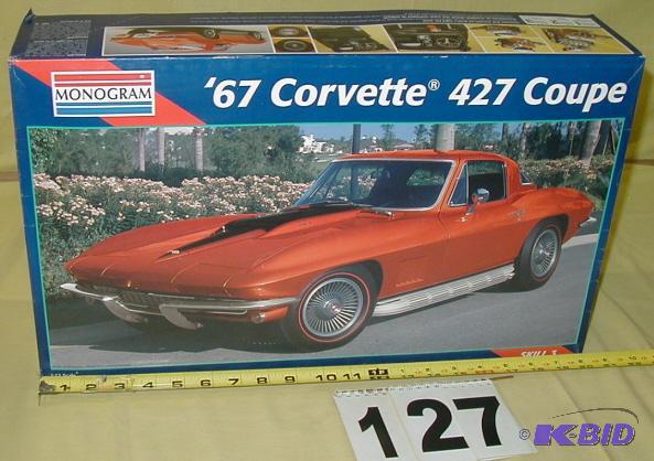 lot 127 image: Awesome Un-Built Monogram 67 Corvette Model K...