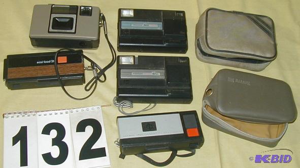 lot 132 image: Five Vintage Film and&nbspDisc Cameras There...