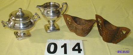 lot 14 image: Two Sets of Vintage Creamers and Sugar Bowls ...