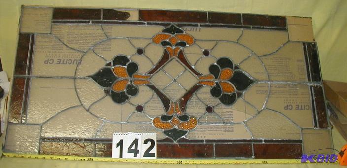 lot 142 image: Beautiful Vintage Stained Glass Panel Project...