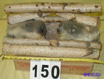 lot 150 image: Vintage Fireplace Lighted Log Set These are r...