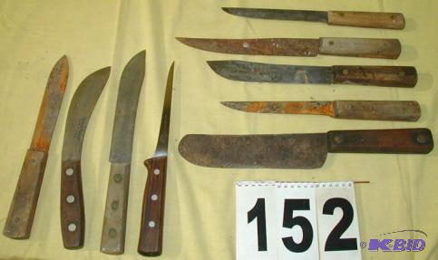 lot 152 image: Lot of Nine Vintage Butcher Knives These are ...