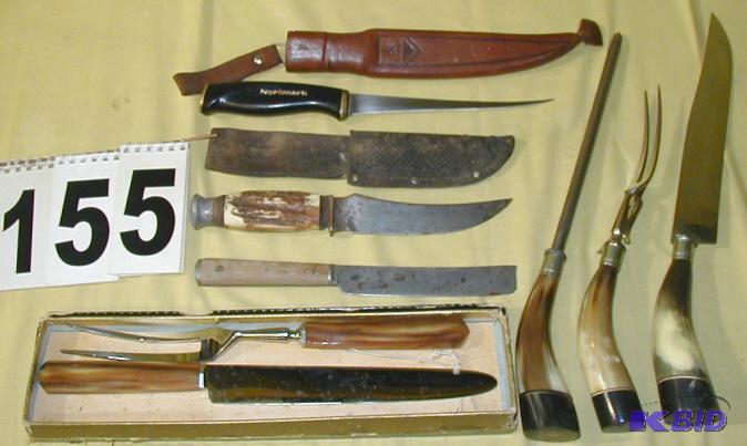 lot 155 image: Two Vintage Carving Set and&nbspSome Knives ...
