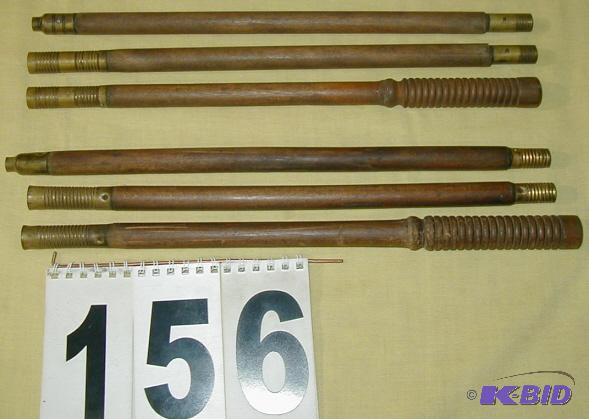 lot 156 image: Two Vintage Wood Shotgun Cleaning Rods The on...