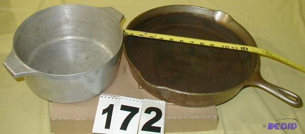 lot 172 image: Pair of Wagner Ware Cooking Pieces On the lef...