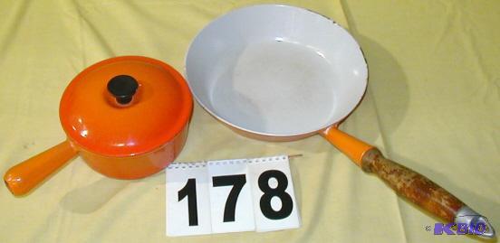 lot 178 image: Two LE CREUSET French Enamel Cookware Pieces ...