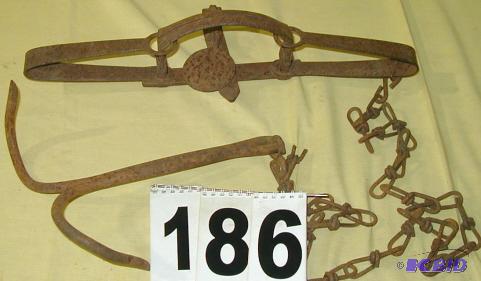 lot 186 image: Vintage Trap with Chain and Hook Its hard to ...