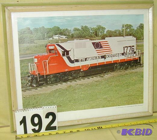 lot 192 image: Framed Photograph of Soo Line No. 1776 EMD GP...