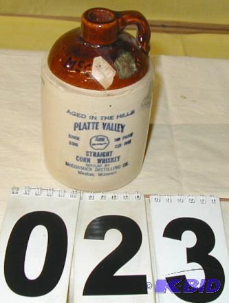 lot 23 image: Vintage Platte Valley Whiskey Bottle This is ...