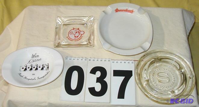 lot 37 image: Four Vintage Ashtrays Irish Hospitals Sweepst...