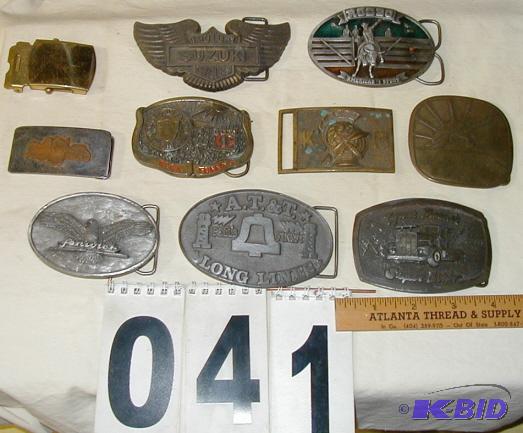 lot 41 image: Ten Vintage Belt Buckles They may need some c...
