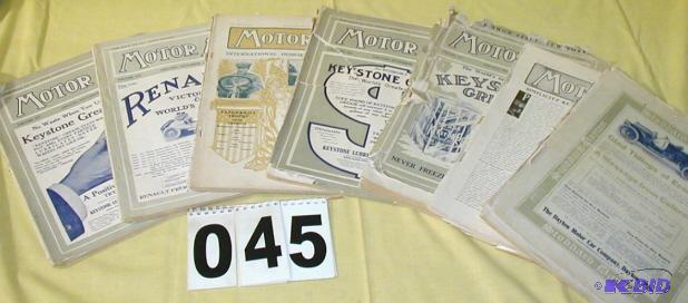 lot 45 image: Seven Issues of MOTOR AGE Magazine from 1908 ...