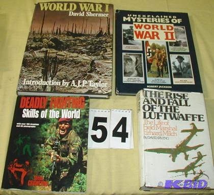 lot 54 image: Four Books on Warfare WORLD WAR I, by David S...