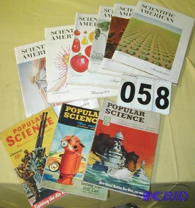 lot 58 image: Lot of Vintage Scientific American and Popula...