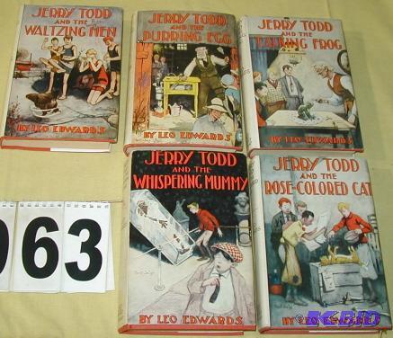 lot 63 image: Five JERRY TODD Books by Leo Edwards These ar...