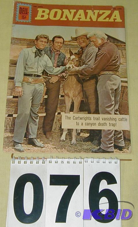lot 76 image: Vintage BONANZA Comic Book Feb-April 1962 iss...