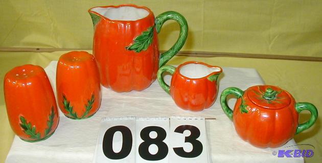 lot 83 image: Awesome Set of Occupied JAPAN Tomato-Ware All...