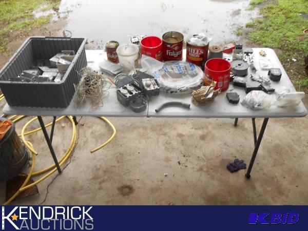 lot 144 image: Bins full of Electrical Supplies