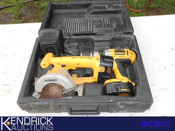 lot 155 image: Dewalt 14.4v Drill and Saw