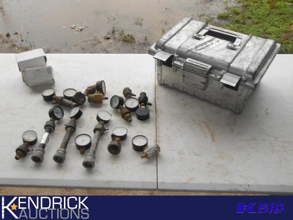 lot 160 image: Toolbox full of Air Pressure Gauges