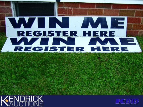 lot 186 image: Large Win Me Sign