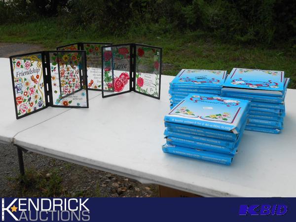lot 197 image: 28 Sentimental painted glass frames