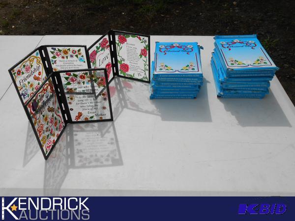 lot 198 image: 20 Sentimental painted glass frames