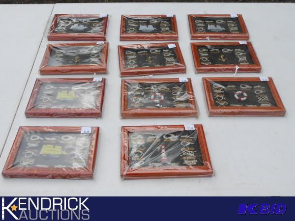 lot 200 image: 11 Framed Nautical Knots
